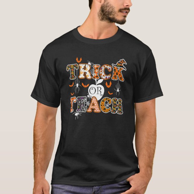 Camiseta Professores De Pedra Ou Ensino Cuta De Halloween M (Frente)