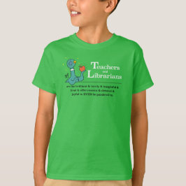 Camiseta Professores de pomba e Bibliotecários verdes