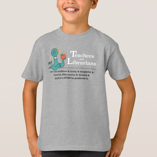Camiseta Professores de Pombo e Bibliotecários Aço (Frente)