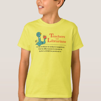 Camiseta Professores de Pombo e Bibliotecários Crianças Ama