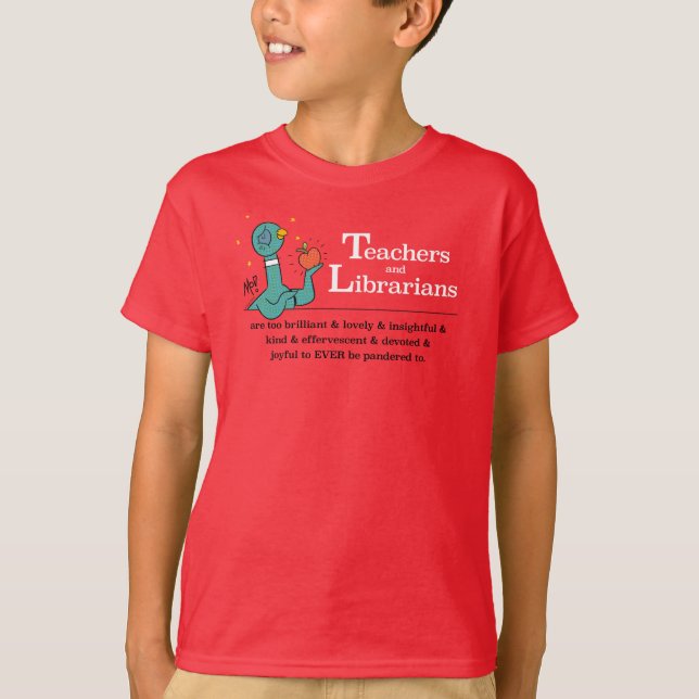 Camiseta Professores de Pombo e Bibliotecários Vermelhos (Frente)