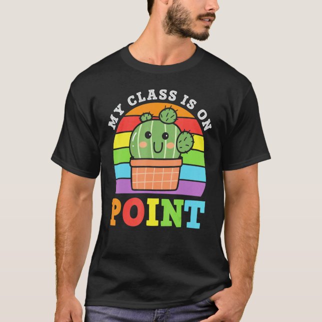 Camiseta Professores de turma Escola Grau Cactus Gráfico Pl (Frente)