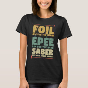 Camiseta Professores de vedação de tropas Foil Epee Saber