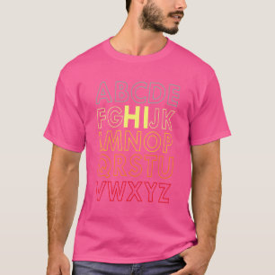 Camiseta Professores de Volta às Aulas com Alfabeto Hi Vint