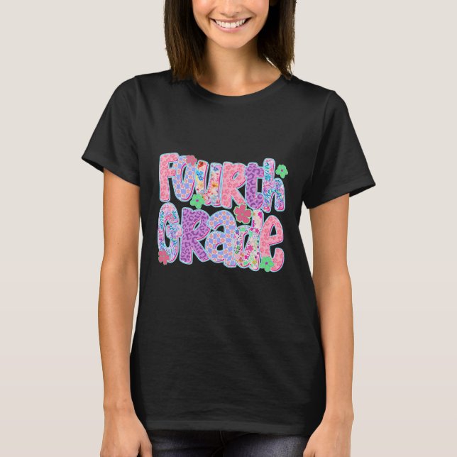 Camiseta Professores de volta às aulas da quarta série Prep (Frente)