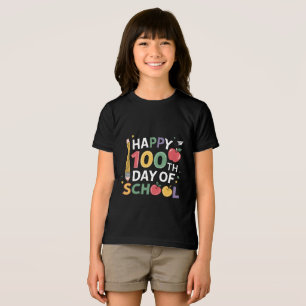 Camiseta Professores do 100º Dia de Aula Feliz 100 Dias