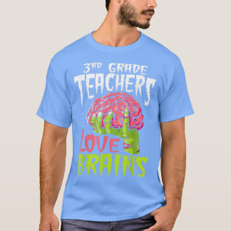 Camiseta Professores do 3º ano adoram cérebros Zombie Teach