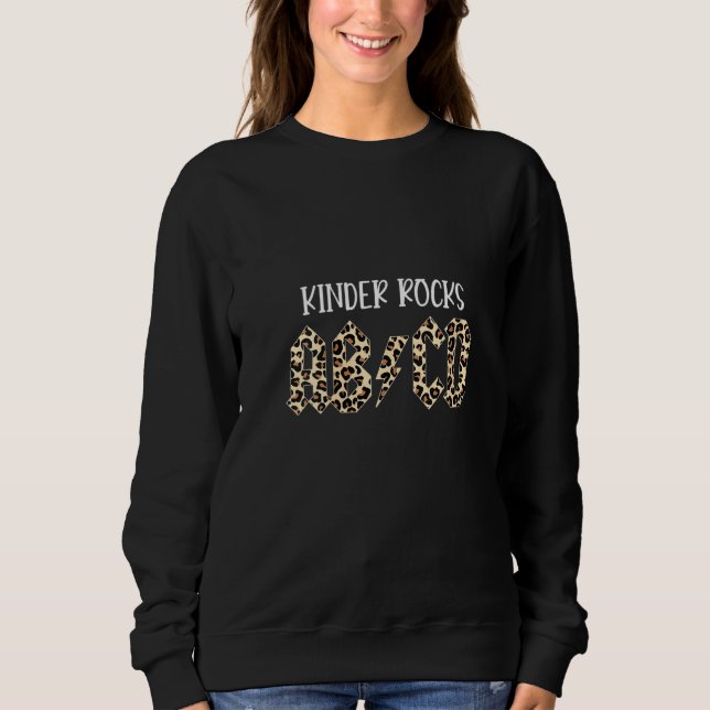 Camiseta Professores do Abcd Rock Kindergarten Rocks Leopa (Frente)