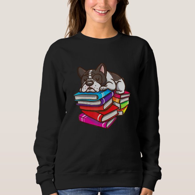 Camiseta Professores do Bookworm de Leitura do Bulldog em F (Frente)
