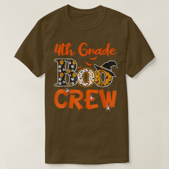 Camiseta Professores do Dia 4 da Tripulação de Boo Hallowee (Frente do Design)
