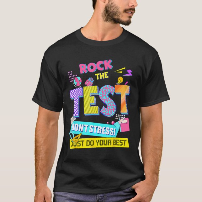 Camiseta Professores do dia de teste do ponto de stress (Frente)