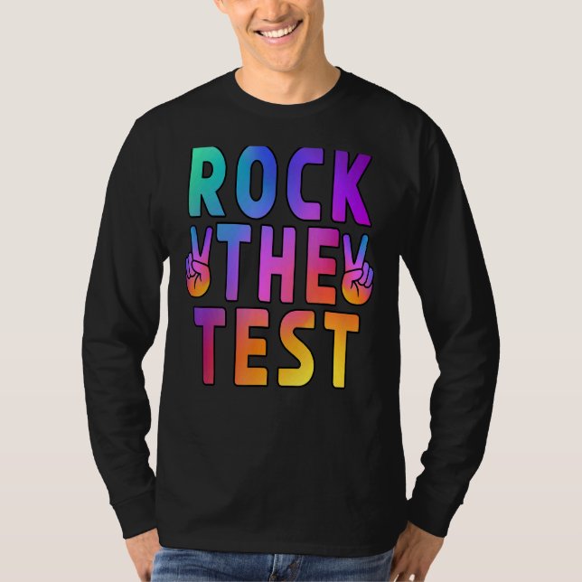 Camiseta Professores do Dia de Teste do Professor Rock (Frente)