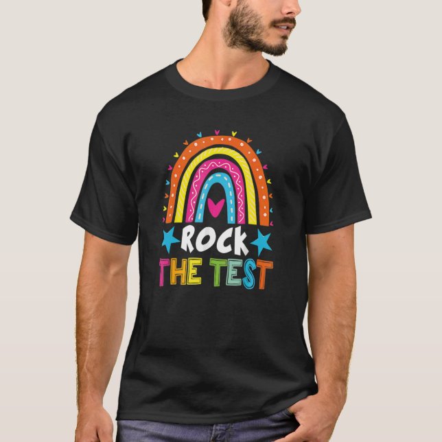 Camiseta Professores do Dia de Teste do Professor Rock (Frente)