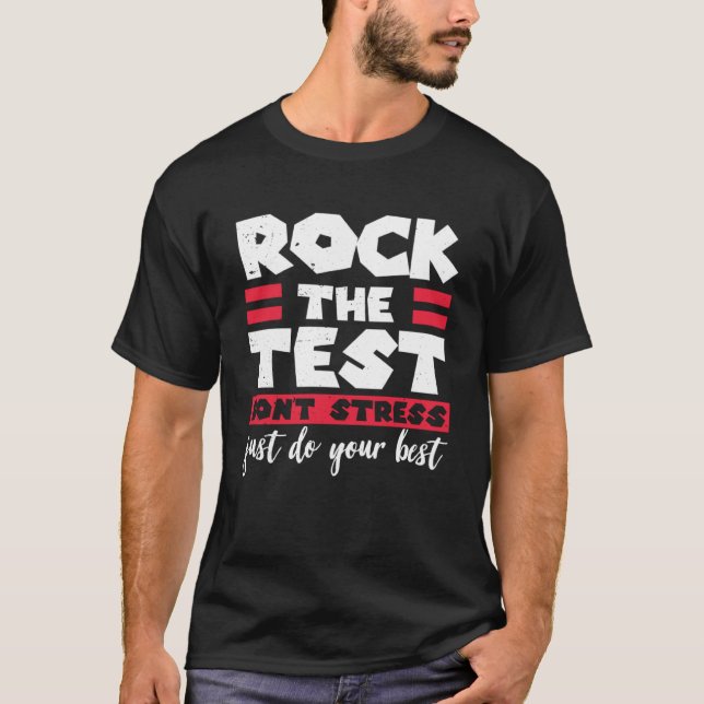 Camiseta Professores do Dia de Teste do Professor Rock (Frente)
