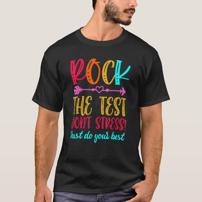 Camiseta Professores do Dia de Teste do Professor Rock (Frente)