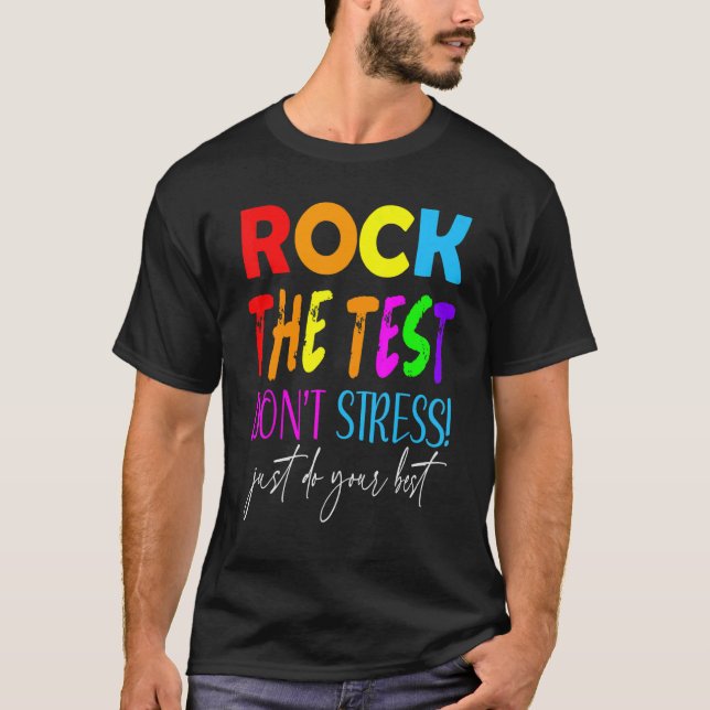 Camiseta Professores do Dia de Teste do Professor Rock (Frente)