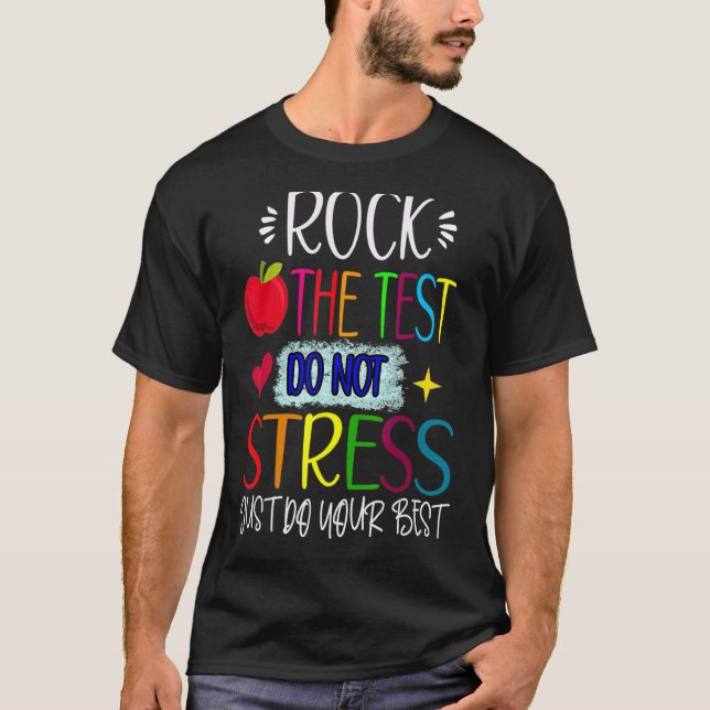 Camiseta Professores do Dia de Teste do Professor Rock (Frente)