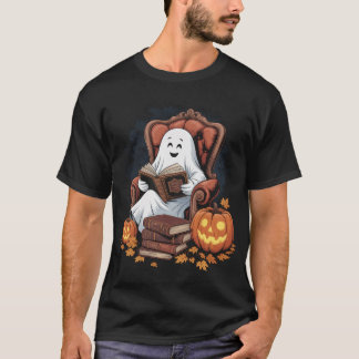 Camiseta Professores do Ghost Book Lendo Abóbora no Hallowe