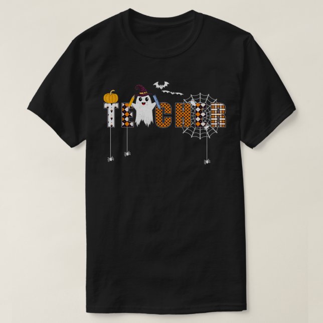 Camiseta Professores do Halloween Fantasmas (Frente do Design)
