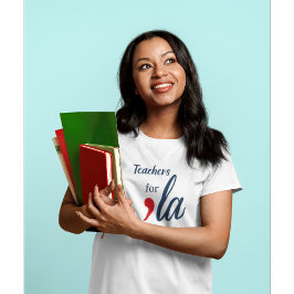 Camiseta Professores do 'la Kamala Harris. Branca