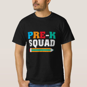 Camiseta Professores do Pré-K Esquadrão Escolar Estudante