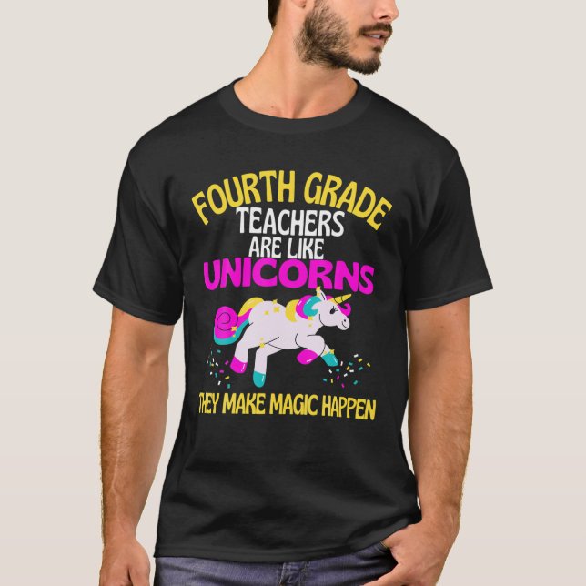 Camiseta Professores Do Quarto Grau Do Unicórnio São Mágico (Frente)