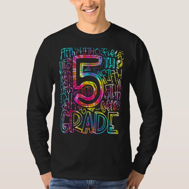 Camiseta Professores Do Quinto 5 Do Tie Dye De Volta A (Frente)