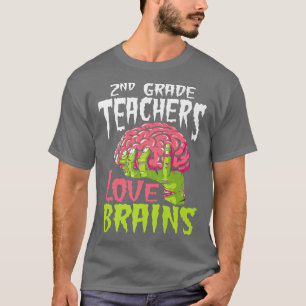 Camiseta Professores do segundo Adoram Cérebros Zombie Teac