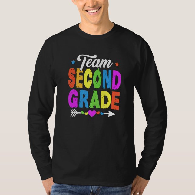 Camiseta Professores do segundo ano em equipe, crianças de  (Frente)