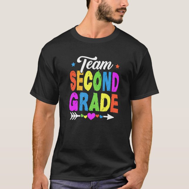 Camiseta Professores do segundo ano em equipe, crianças de  (Frente)