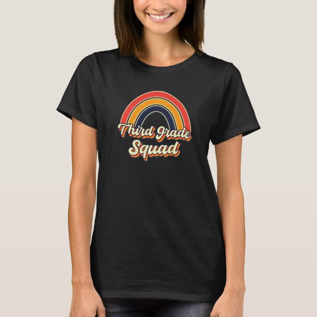 Camiseta Professores do Troço de Terceiro Grau Retro Rainbo (Frente)