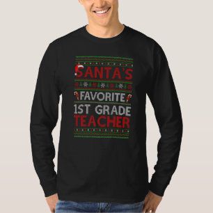 Camiseta Professores Favoritos Do Papai noel Xmas Do Grau 1