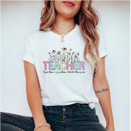 Camiseta Professores Florais De Flores Vintage
