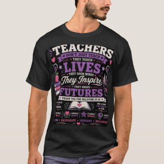 CAMISETA PROFESSORES NÃO ENSINAM APENAS, ELES TOCAM VIDAS