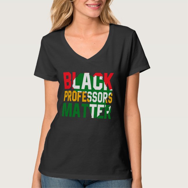 Camiseta Professores Negros Importam Orgulho Negro História (Frente)
