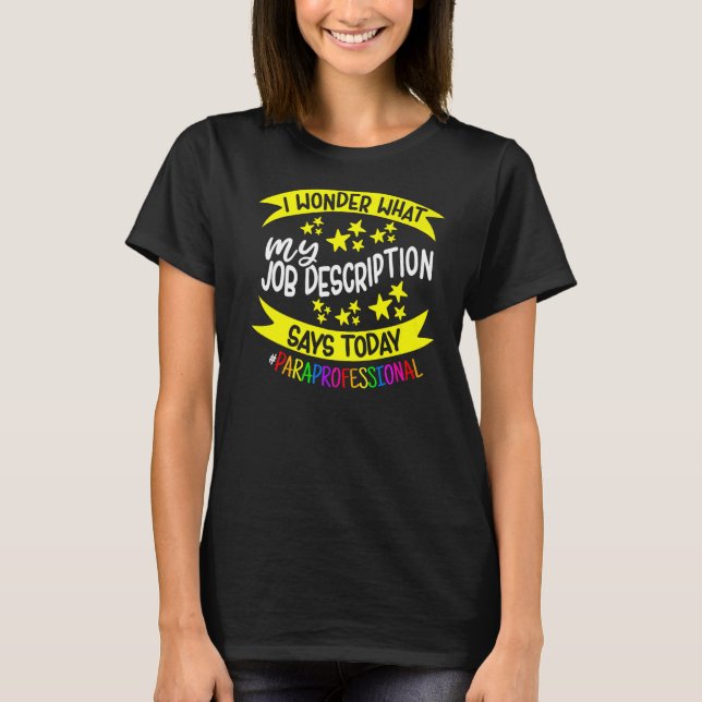 Camiseta Professores Paraprofissional Assistente de Ensino  (Frente)