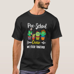 Camiseta Professores Pré-Escolares Da Equipe De Cactus Pré-