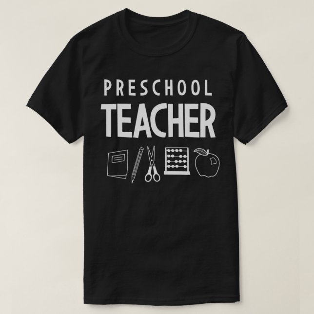 Camiseta Professores pré-escolares Professores de pré-escol (Frente do Design)