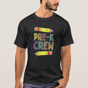 Camiseta Professores Pré-K Da Tripulação De Volta À Escola