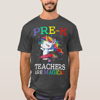 Camiseta Professores Pré-K São Um Unicórnio Mágico De Volta