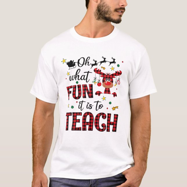 Camiseta Professores Que Divertimento É Ensinar Xadrez Verm (Frente)