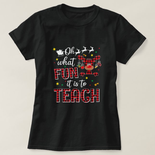 Camiseta Professores Que Divertimento É Ensinar Xadrez Verm (Frente do Design)