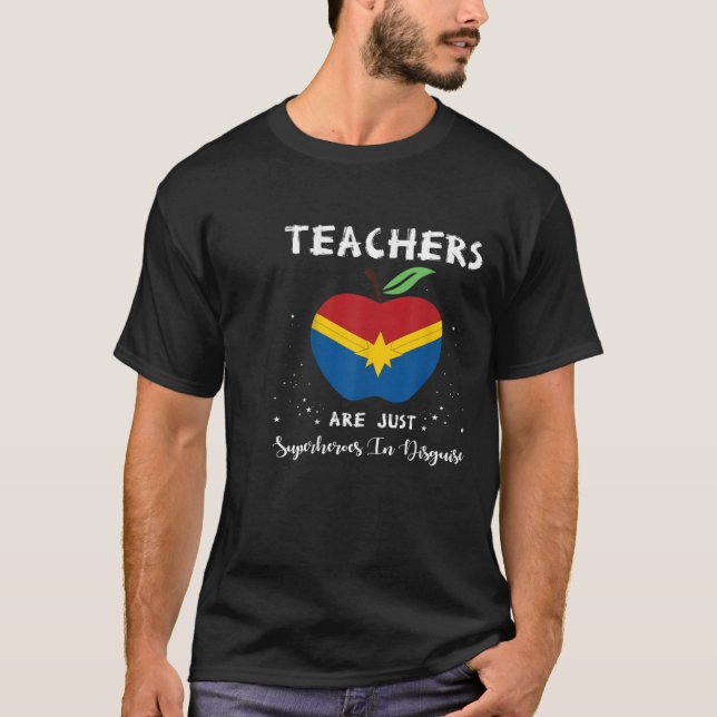 Camiseta Professores São Apenas Super-Heróis Em Disfarce (Frente)