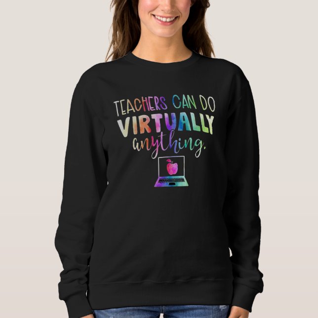 Camiseta Professores virtuais podem fazer praticamente qual (Frente)