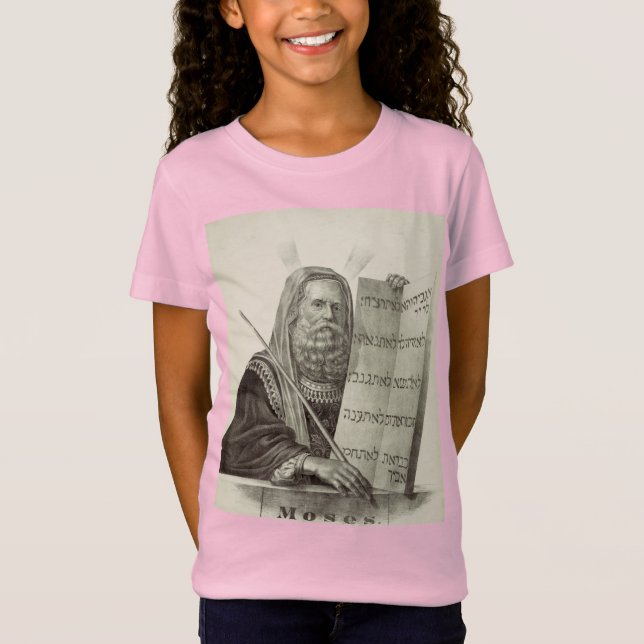 Camiseta Profeta Moisés com os comprimidos da lei (Frente)