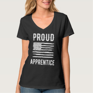 Camiseta Profissão Aprendiz Orgulhoso Bandeira Americana