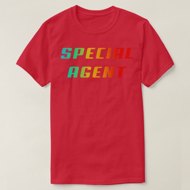 Camiseta Profissão de agente especial (Frente do Design)
