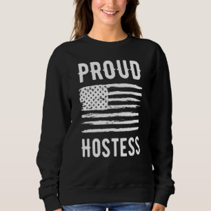 Camiseta Profissão de Anfitriã Orgulhosa Bandeira Americana