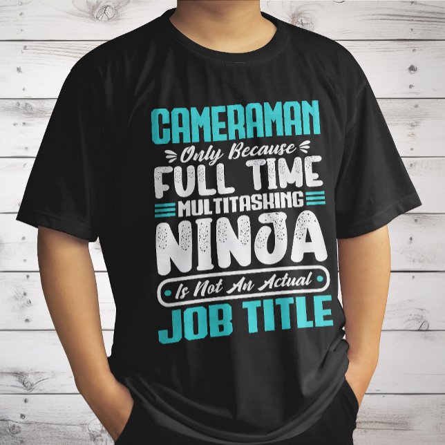 Camiseta Profissão De Cargo De Cameraman Fotografar Competê (Criador carregado)