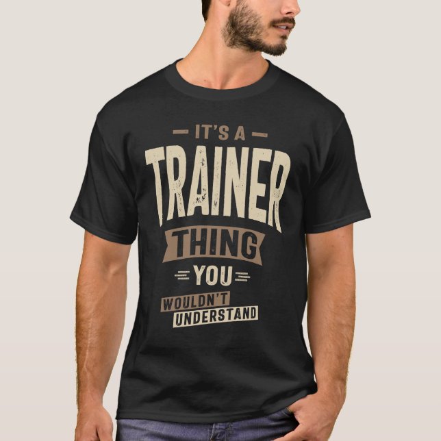 Camiseta Profissão de Cargo Engraçado pelo Treinador (Frente)